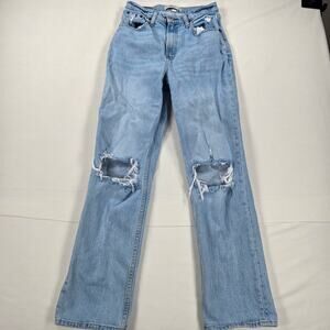 Abercrombie & Fitch Ultra High Rise The '90s Straight‎ Curve Love Jean Size 27